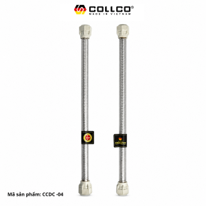 Dây cấp inox 304 mắt to đan 12 sợi bọc nhựa trắng phi 15.5 - 60cm DYCPINOX304MTTOAN12SIBCNHATRNGPHI155 60 5
